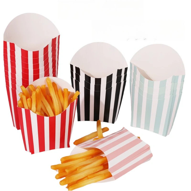 Lot de 50 boîtes pliables rayé - Home Cinema Today avis et prix