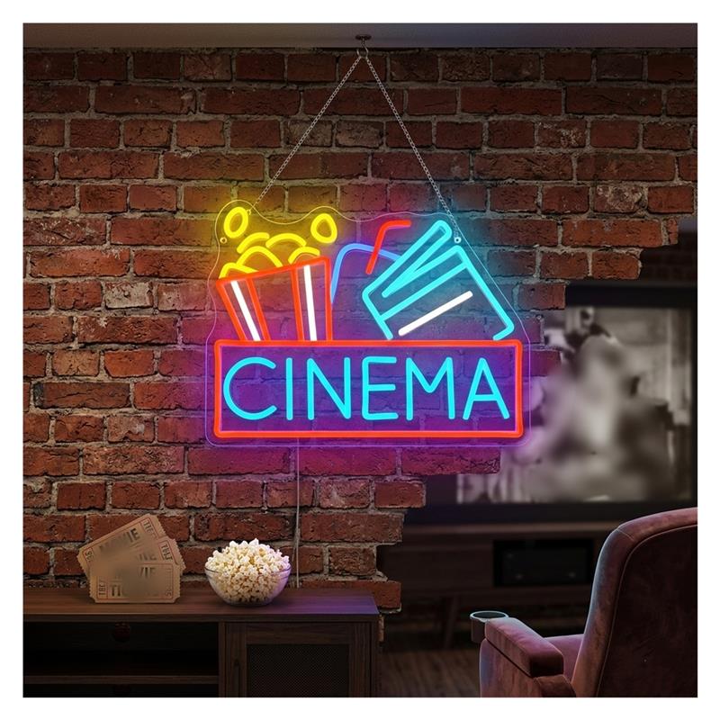 Enseigne néon cinéma alimentée - Home Cinema Today avis et prix